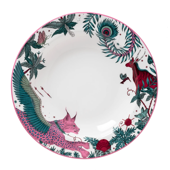 1 | 4 | 6 | Decorative plate with animal and floral design on a white background