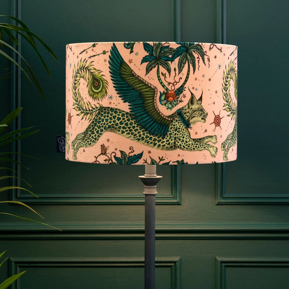 Lynx Velvet Lampshade - Large