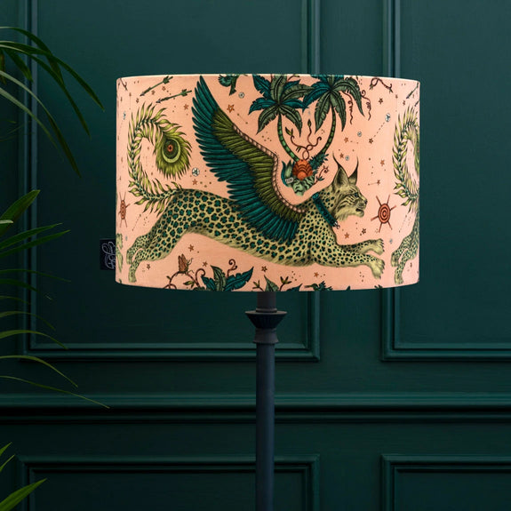 Lynx Velvet Lampshade - Large