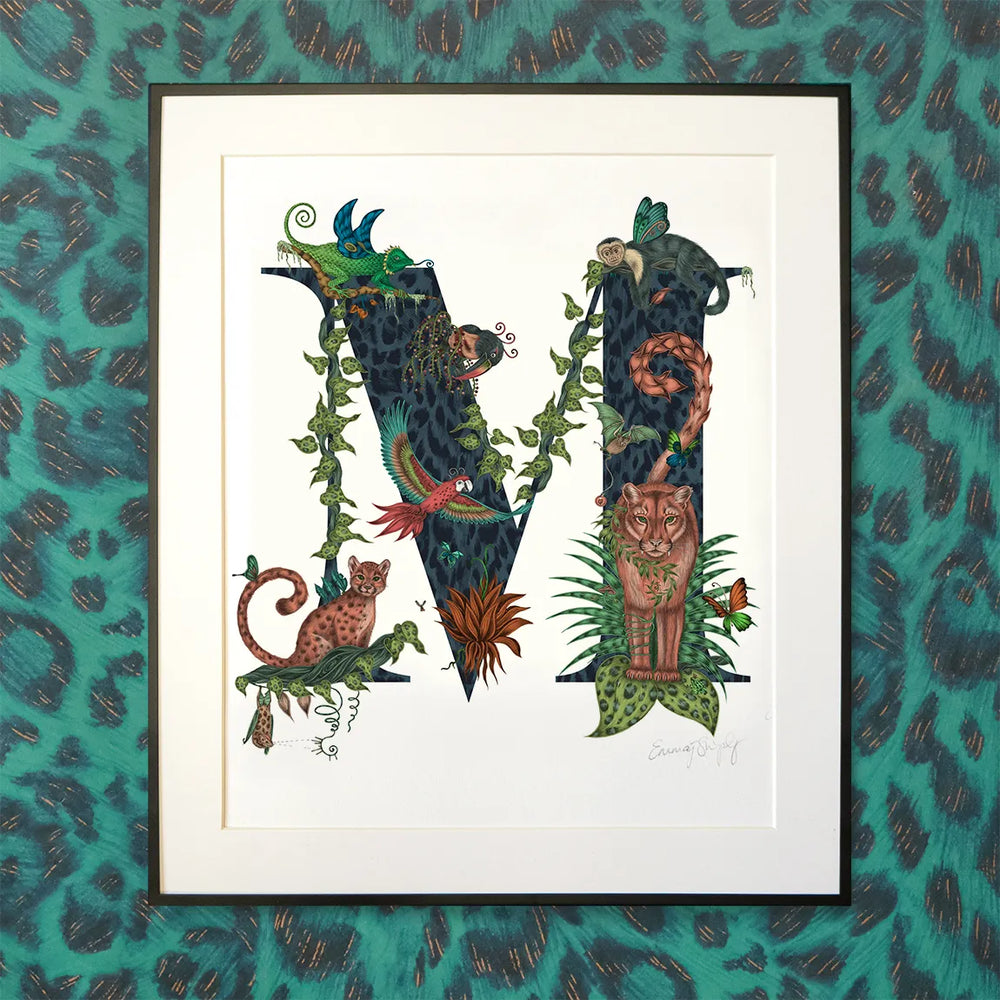 'M' Monogram Fine Art Print