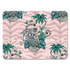 Pink | Medium | 1 | The Lemur Pink Placemat featuring the madagascan Lemur, palm trees and leafy foliage, designed and drawn by Emma J Shipley
