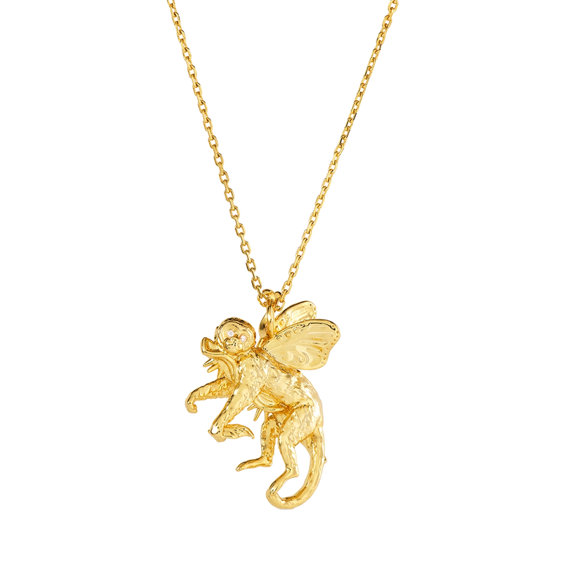 Monkey Pendant Necklace