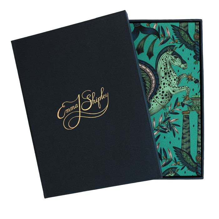 Odyssey Silk Notebook - Peacock