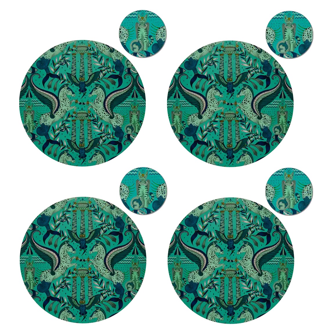 Odyssey Mythos Round Placemat and Coaster Set