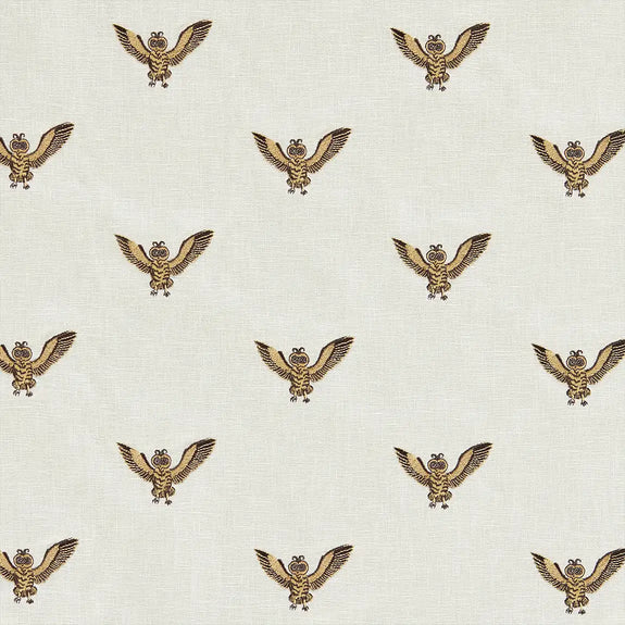 Owl of Athena Embroidered Made-to-Measure Curtains