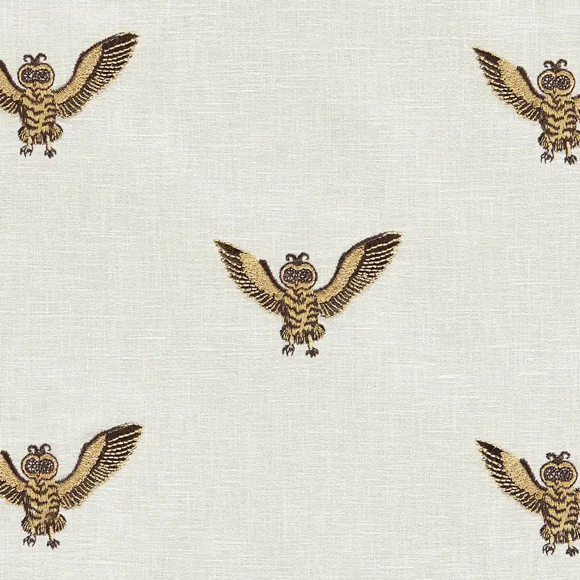 Owl of Athena Embroidered Made-to-Measure Curtains