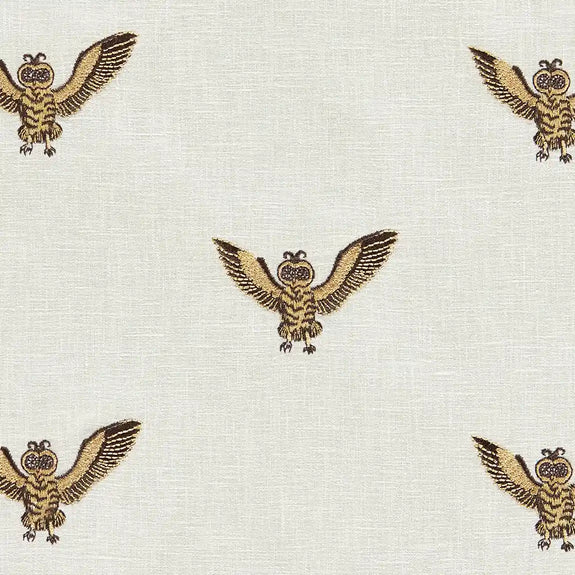 Owl of Athena Embroidered Made-to-Measure Roman Blind