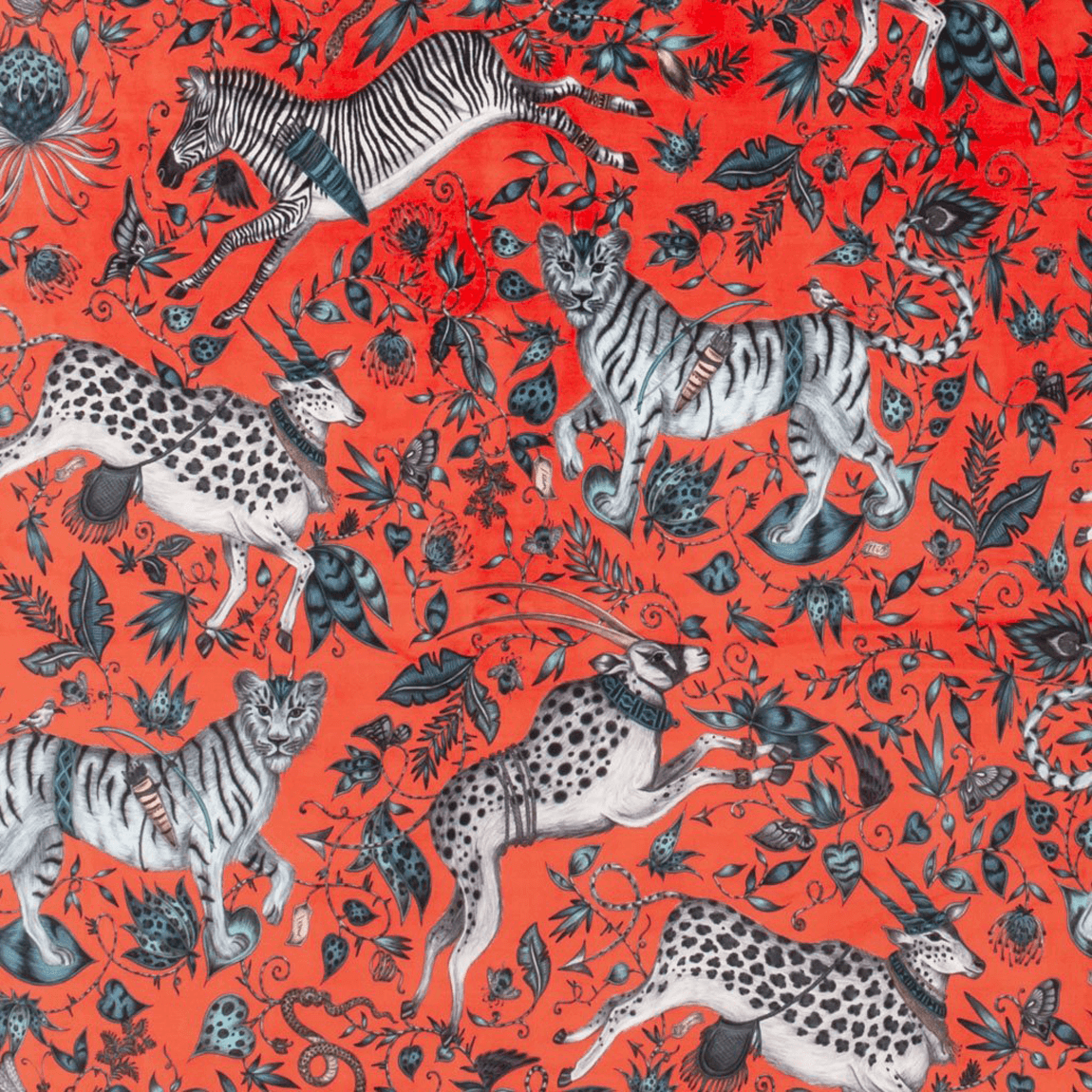 Upholstery Printed Velvet Protea 2 140 cm main image 1