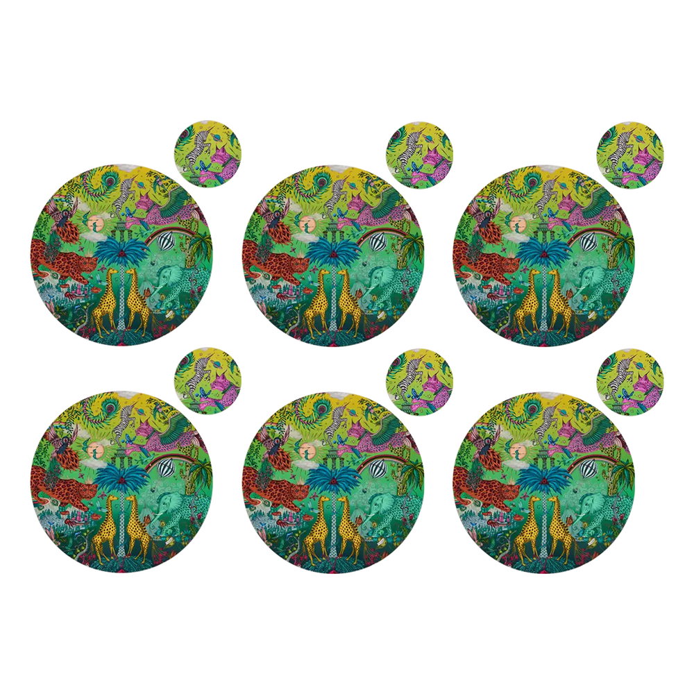 Paradise Lost Round Placemat and Coaster Set