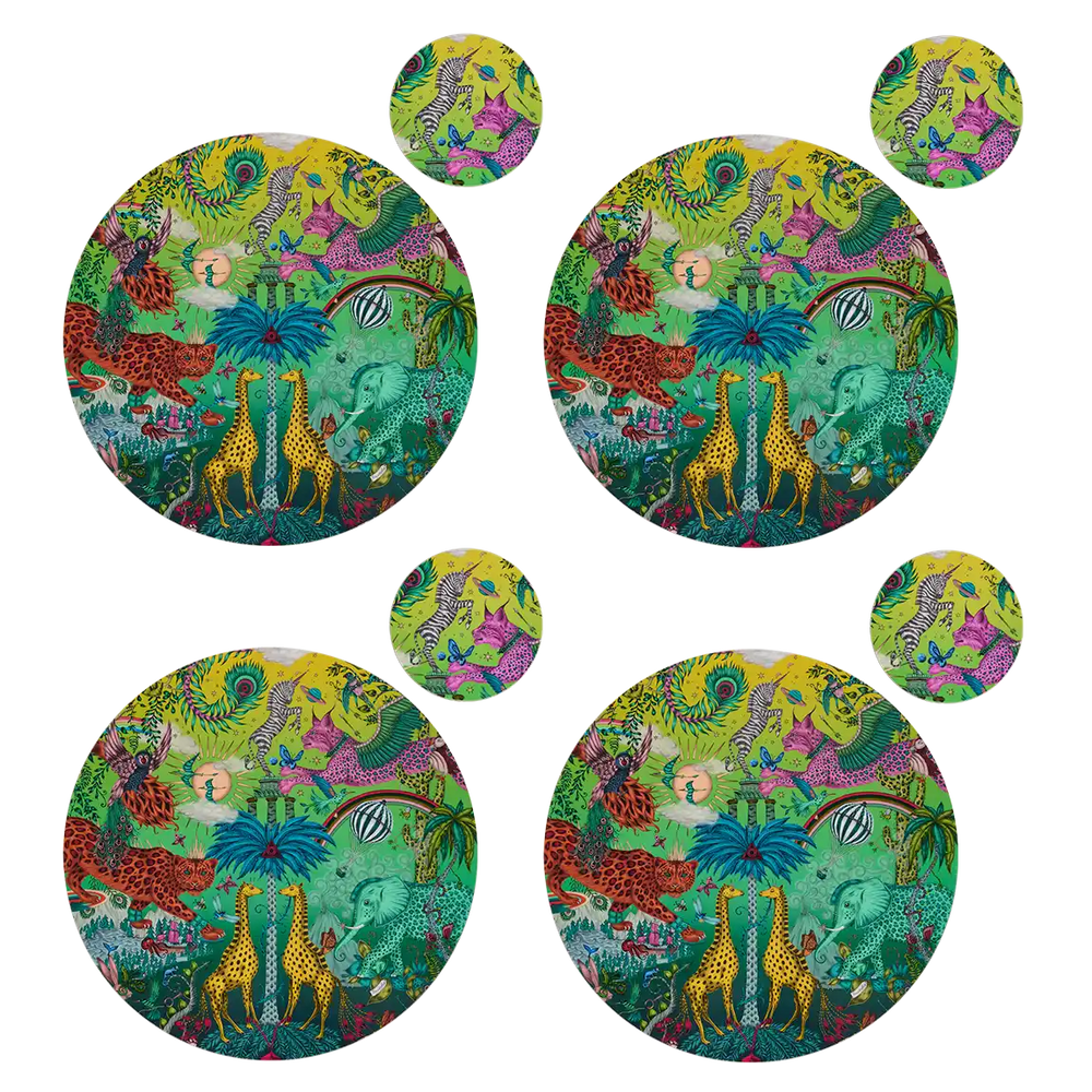 Paradise Lost Round Placemat and Coaster Set