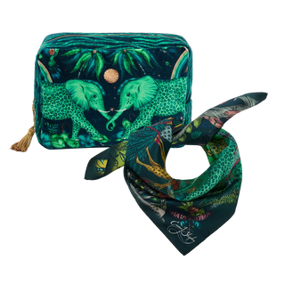 Paradise Lost Silk Scarf & Cosmetic Bag Gift Set