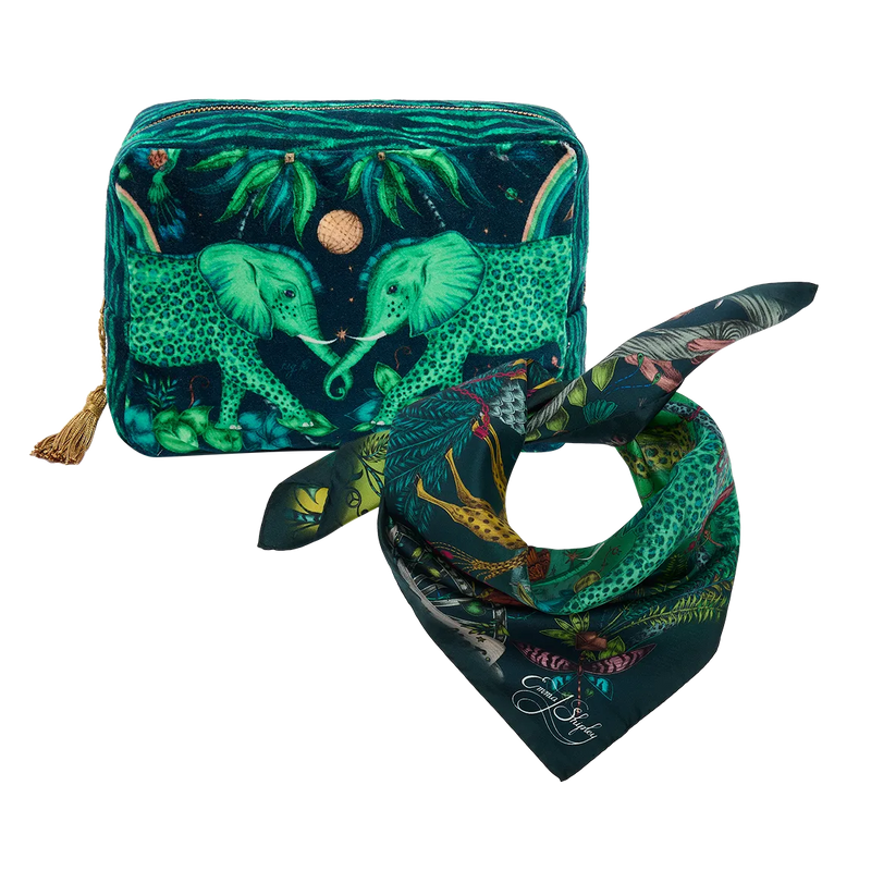 Paradise Lost Silk Scarf & Cosmetic Bag Gift Set