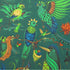 Detail of the Quetzal Silk Framed Artwork in Teal designed by Emma J Shipley in London