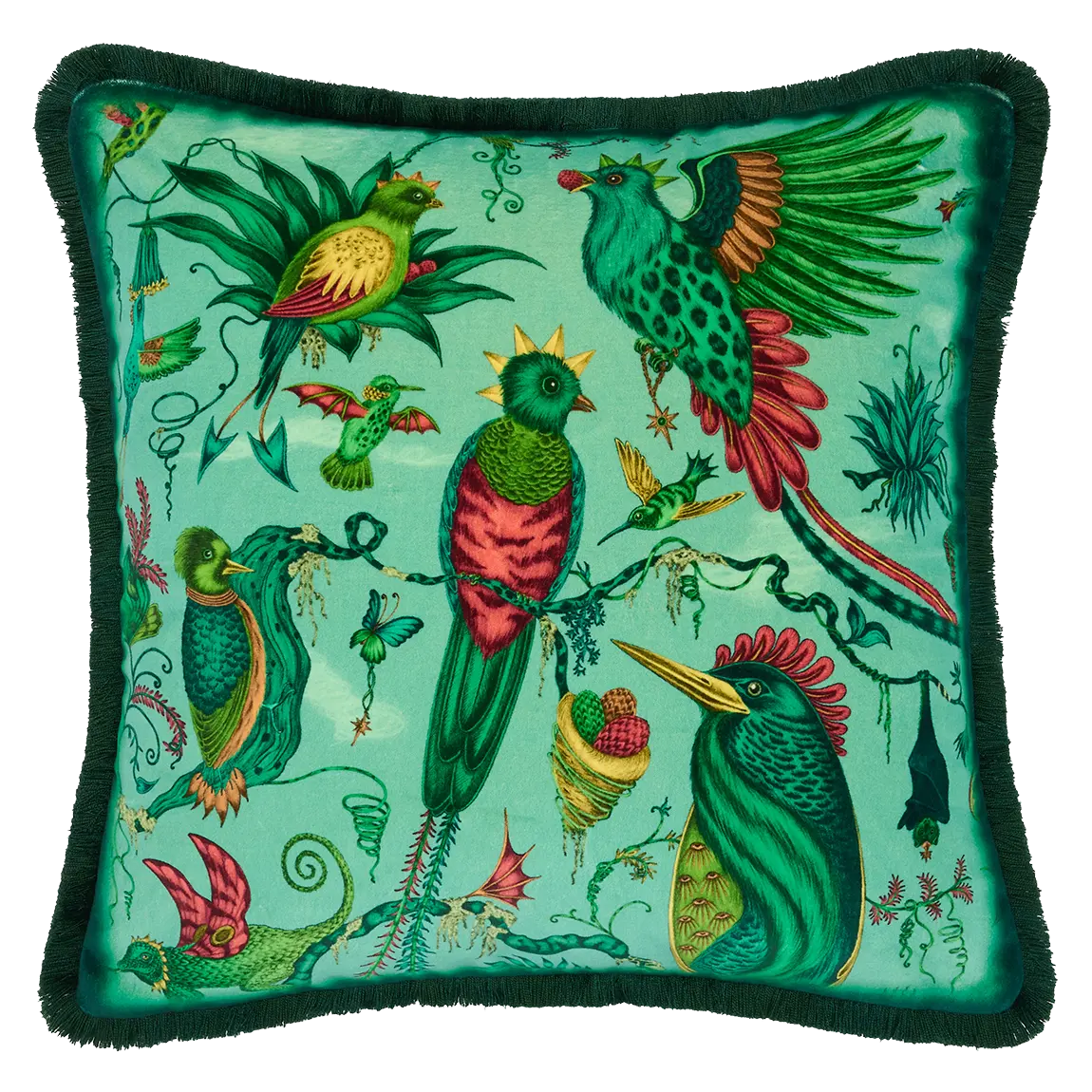 Quetzal Luxury Velvet Cushion