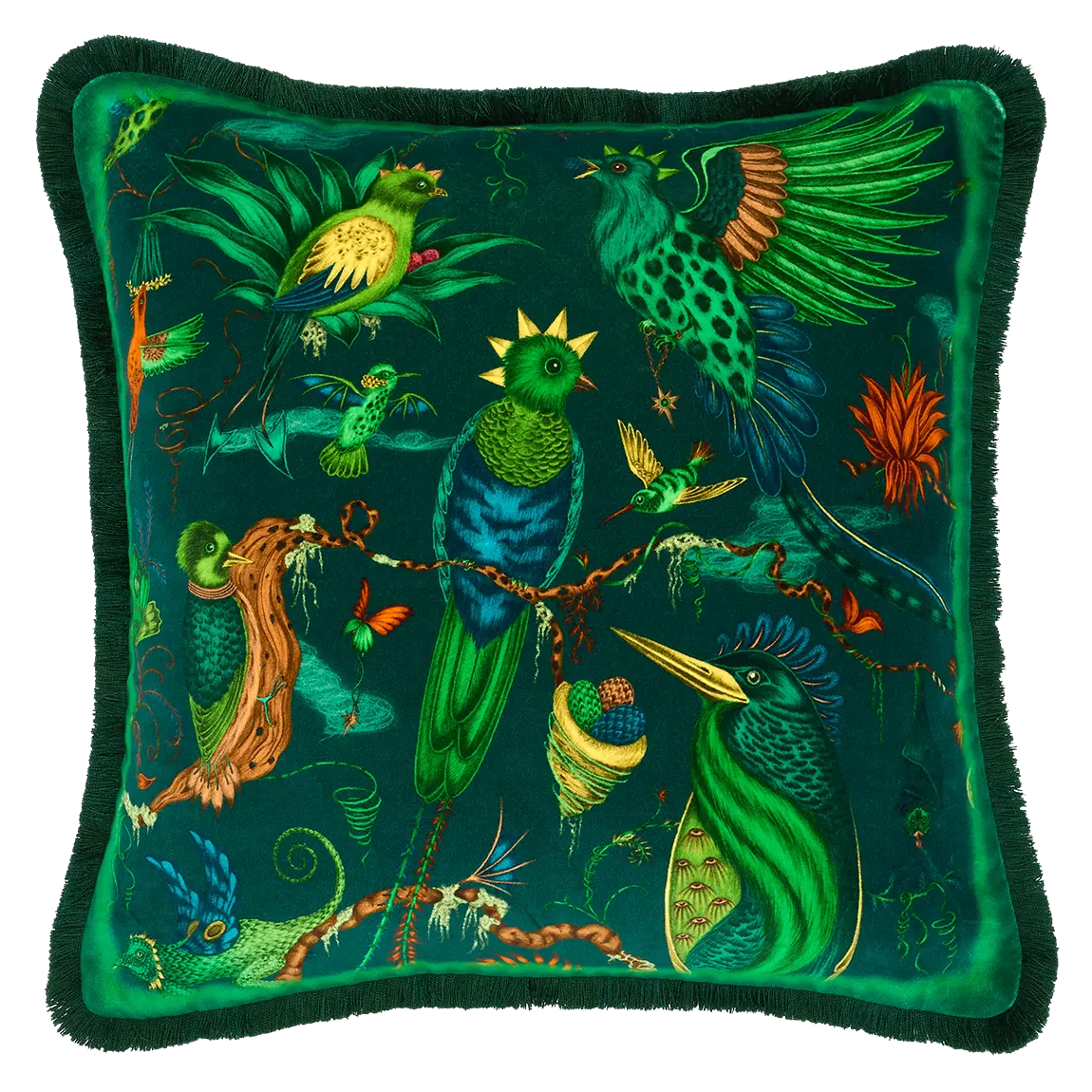 Quetzal Luxury Velvet Cushion