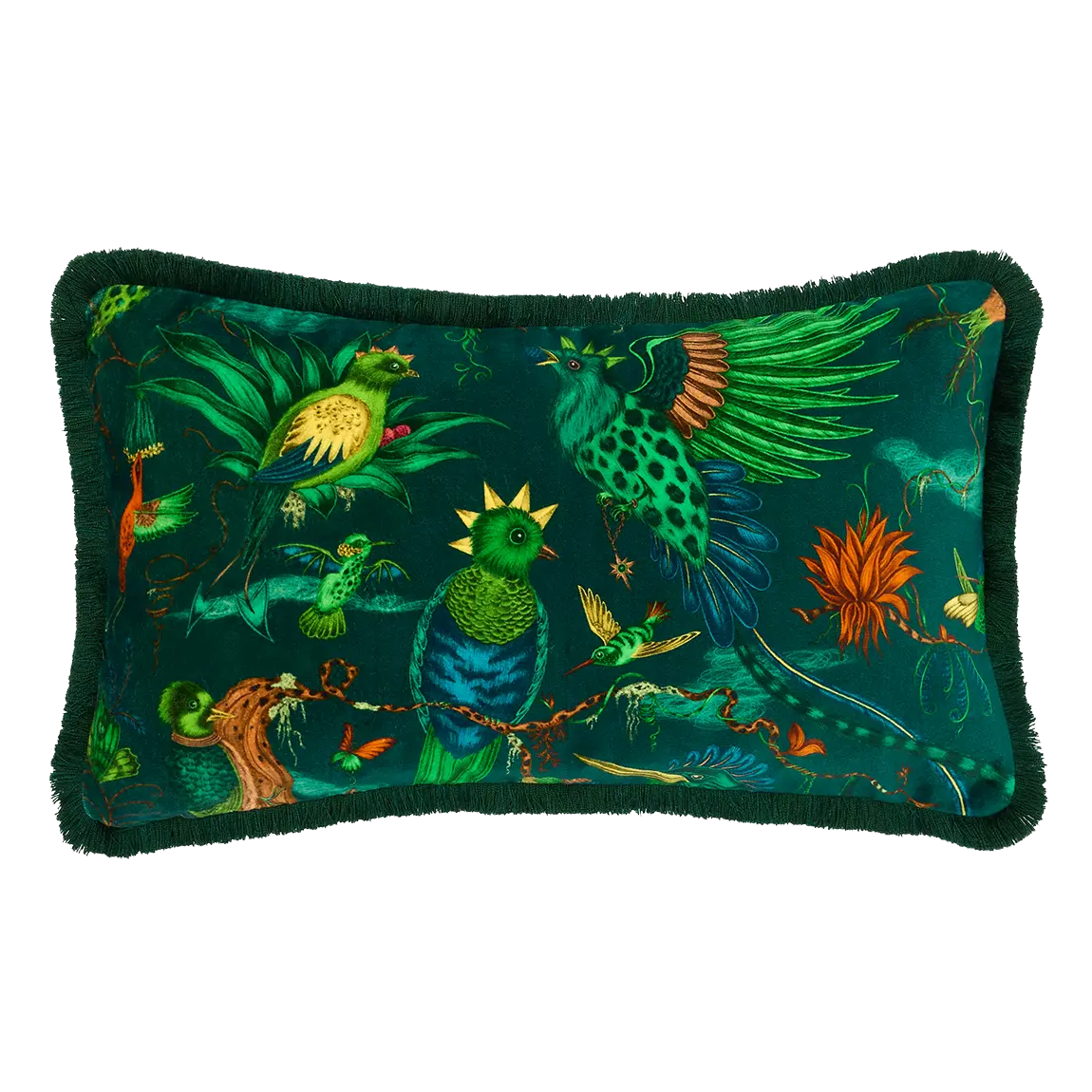 Quetzal Luxury Velvet Bolster Cushion