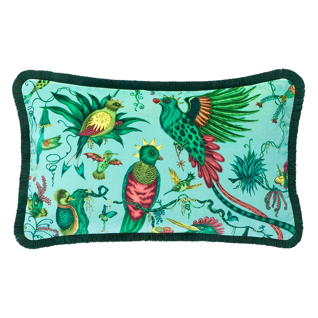 Quetzal Luxury Velvet Bolster Cushion