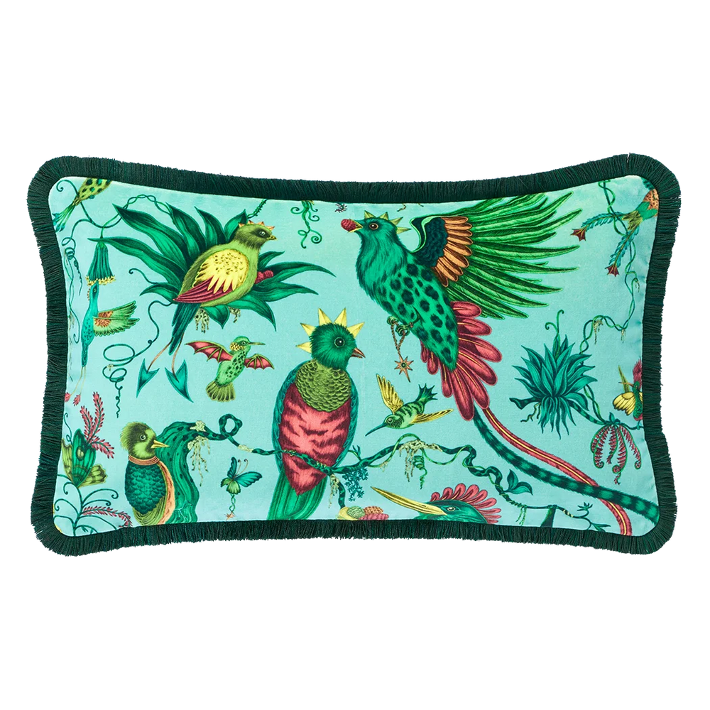 Quetzal Luxury Velvet Bolster Cushion