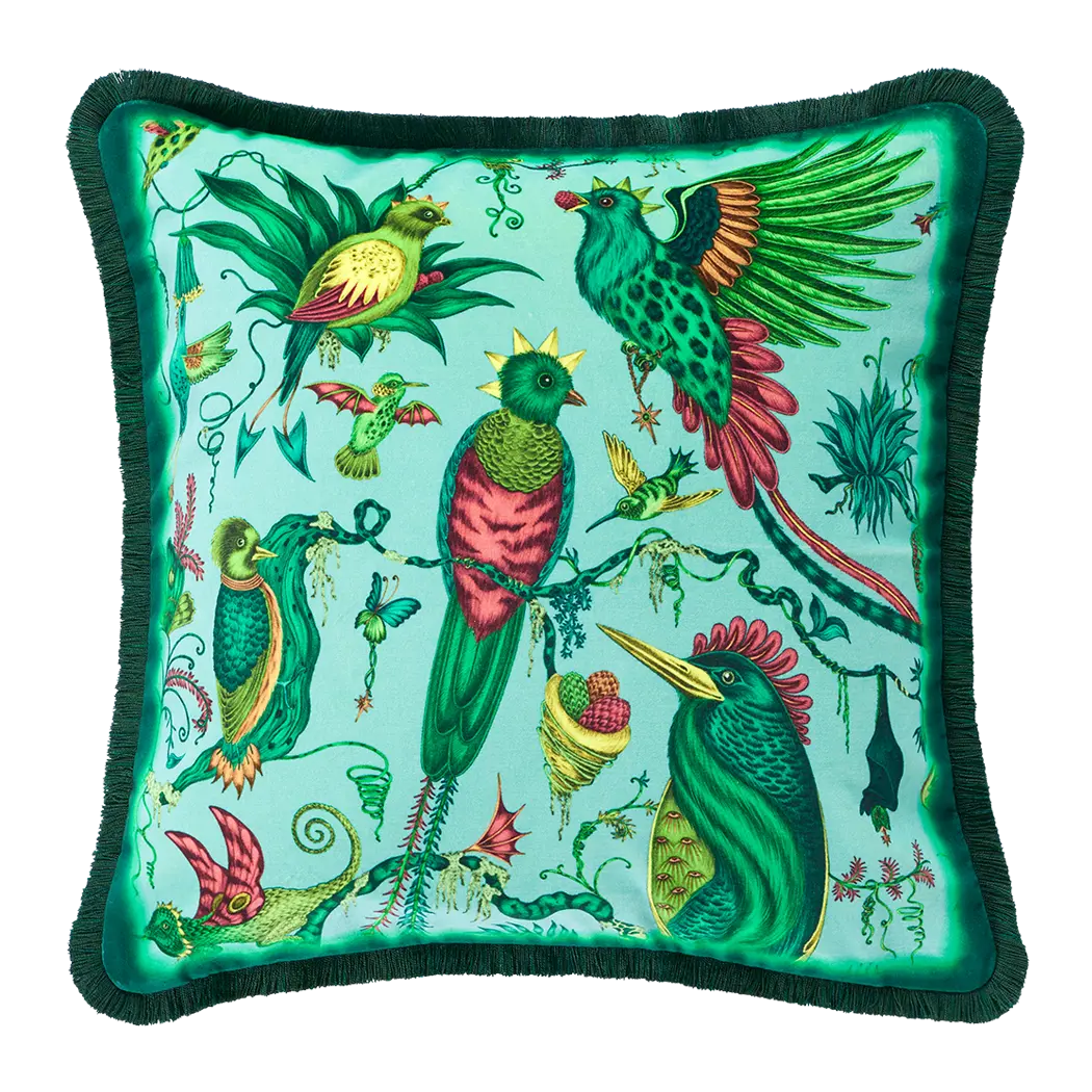 Quetzal Luxury Velvet Cushion
