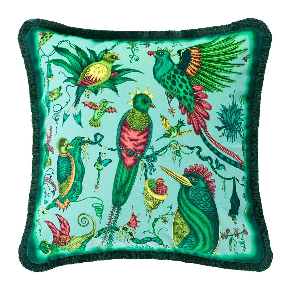 Quetzal Luxury Velvet Cushion