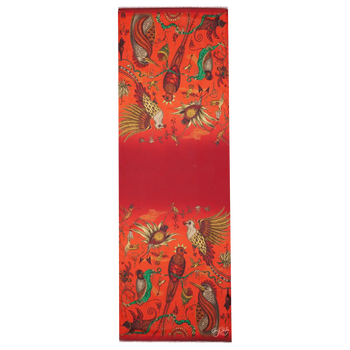 Quetzal Modal Cashmere Scarf - Red Leopard