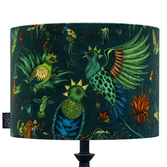 Quetzal Velvet Lampshade - Large