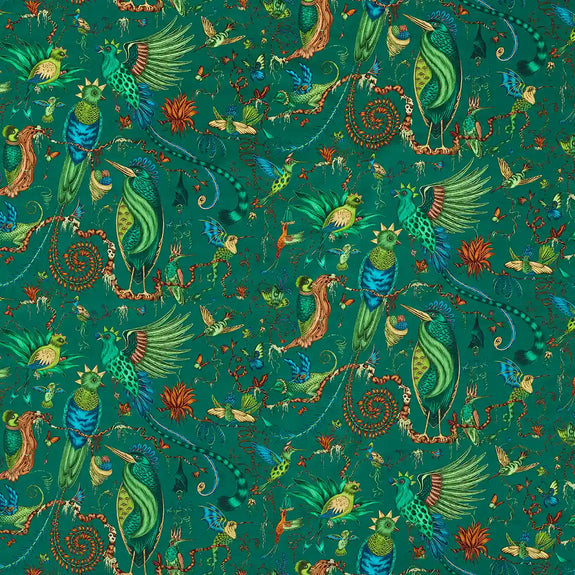 Quetzal Velvet Fabric