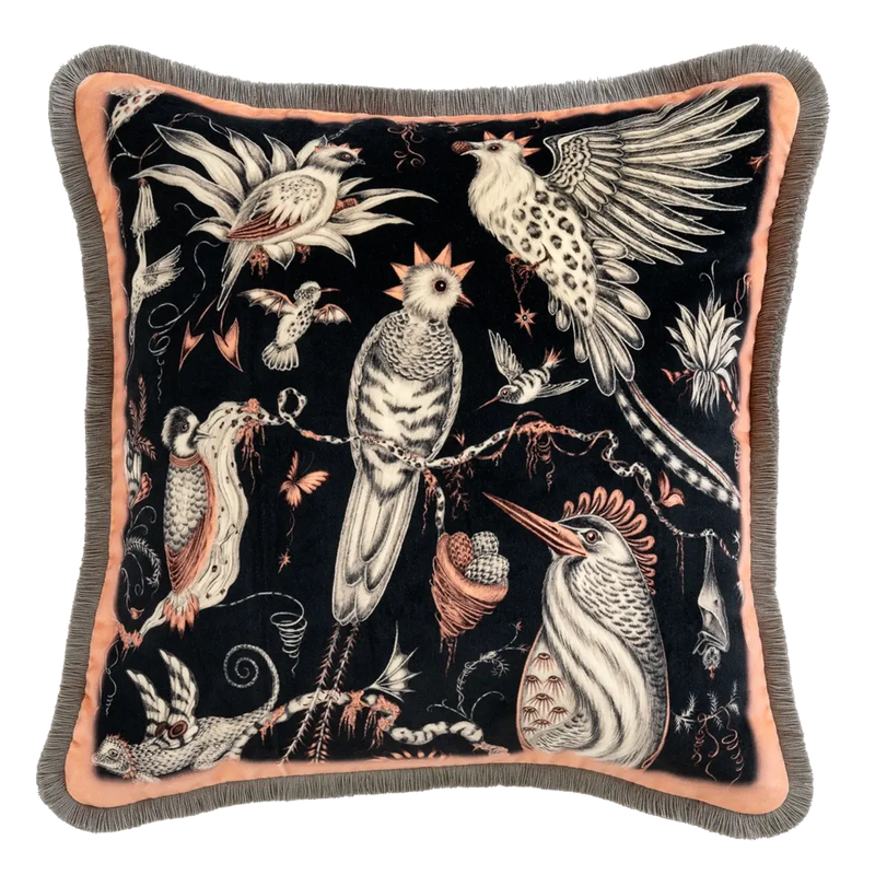 Quetzal Luxury Velvet Cushion