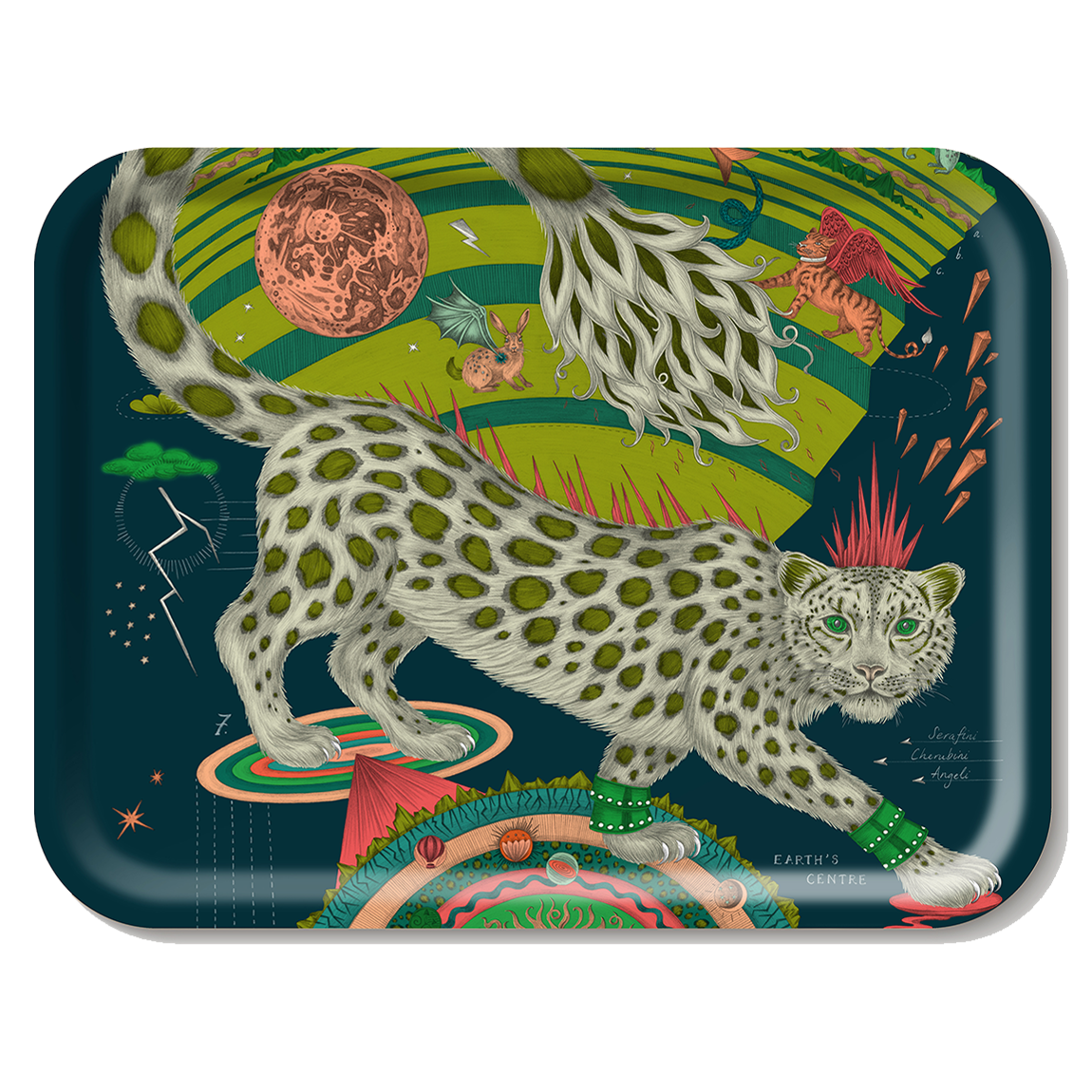 Snow Leopard Rectangle Tray