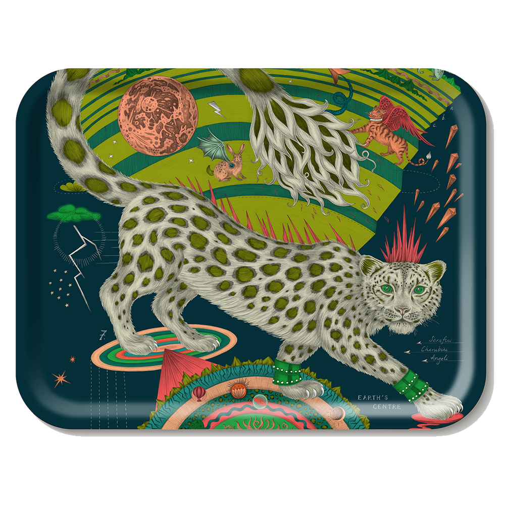 Snow Leopard Rectangle Tray