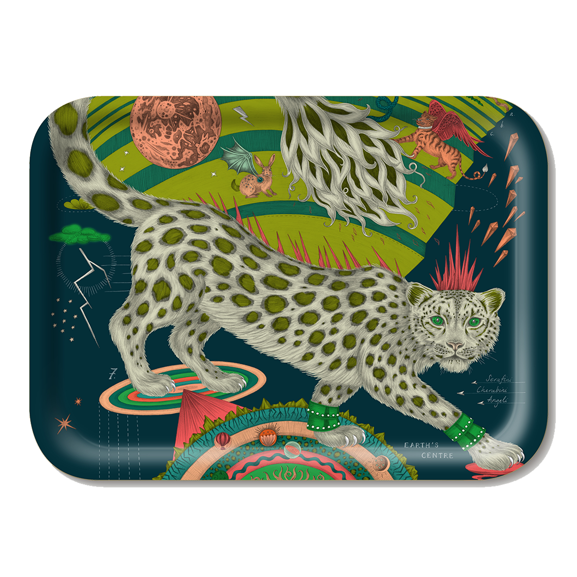 Snow Leopard Rectangle Tray