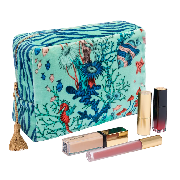 Seaforest Velvet Cosmetic Bag
