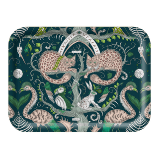 The Small Wonder World Teal Tray is the perfect trinket dish or tea tray, designed by Emma J Shipley inspired by Scotland and Fantasy