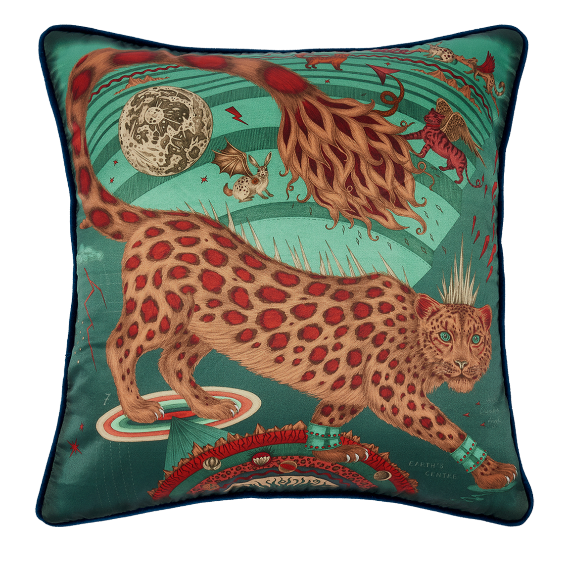 Snow Leopard Silk Cushion