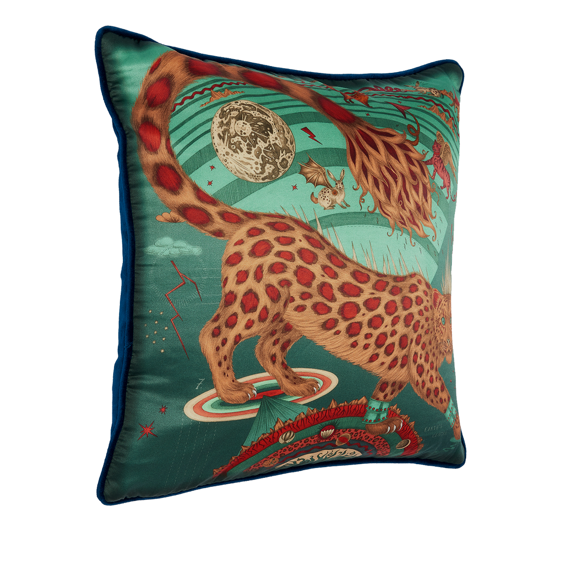 Snow Leopard Silk Cushion