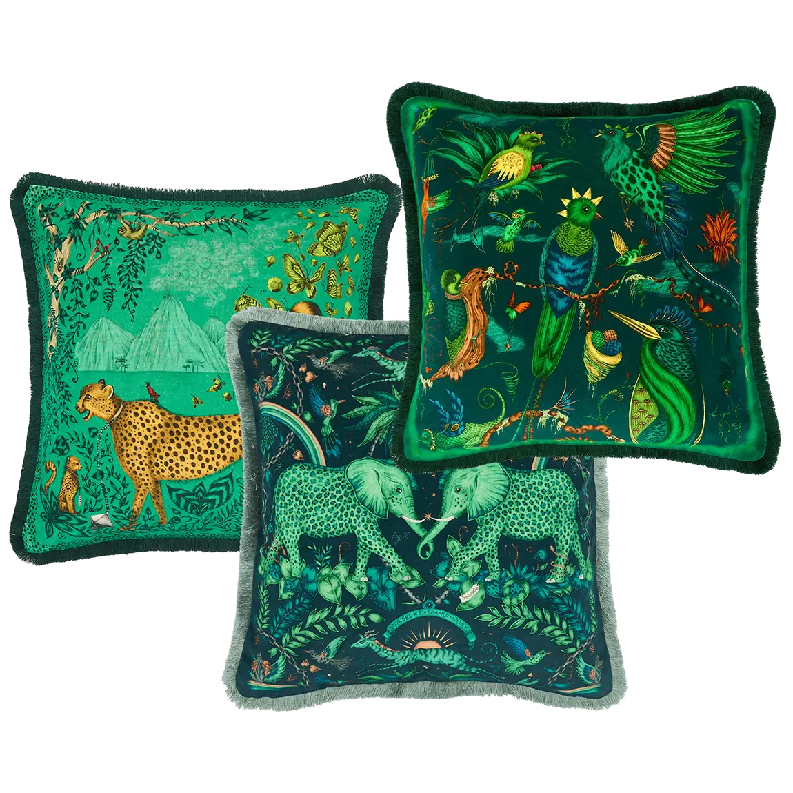 Teal Luxury Velvet Cushion Set