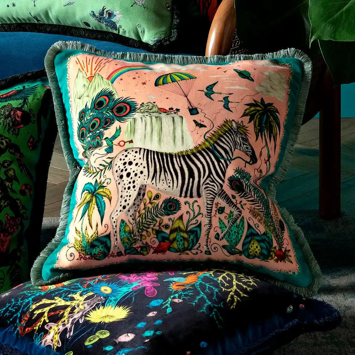 Lost World Luxury Velvet Cushion