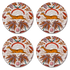 4 | Decorative coaster with an African gazelle design surrounded by tropical elements on a beige background