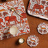 1 | 4 | Decorative coaster with an African gazelle design surrounded by tropical elements on a beige background