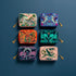 Mythical Silk Scarf & Cosmetic Bag Gift Set