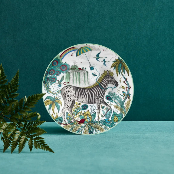 1 | 4 | Lost World fine bone china side plate by Emma J Shipley styled on a table