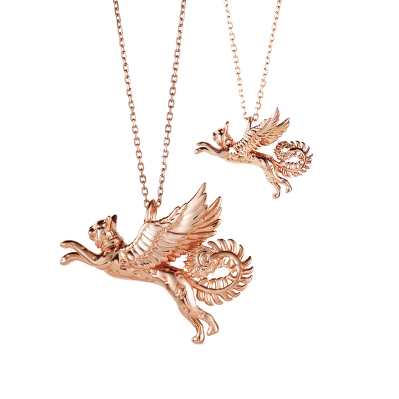 Lynx Pendant Necklaces Duo Set