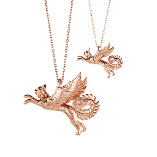 Lynx Pendant Necklaces Duo Set