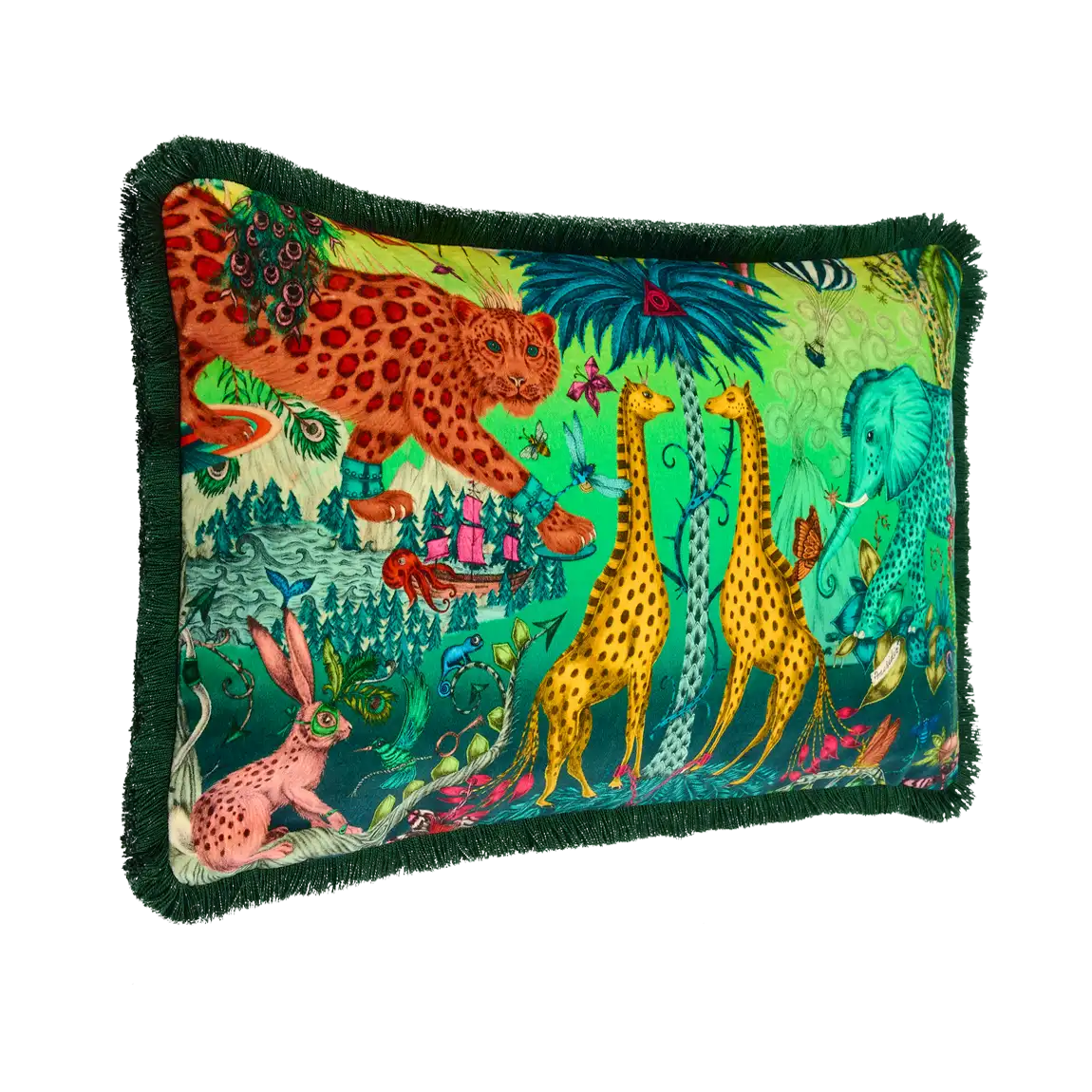 Paradise Lost Luxury Velvet Bolster Cushion