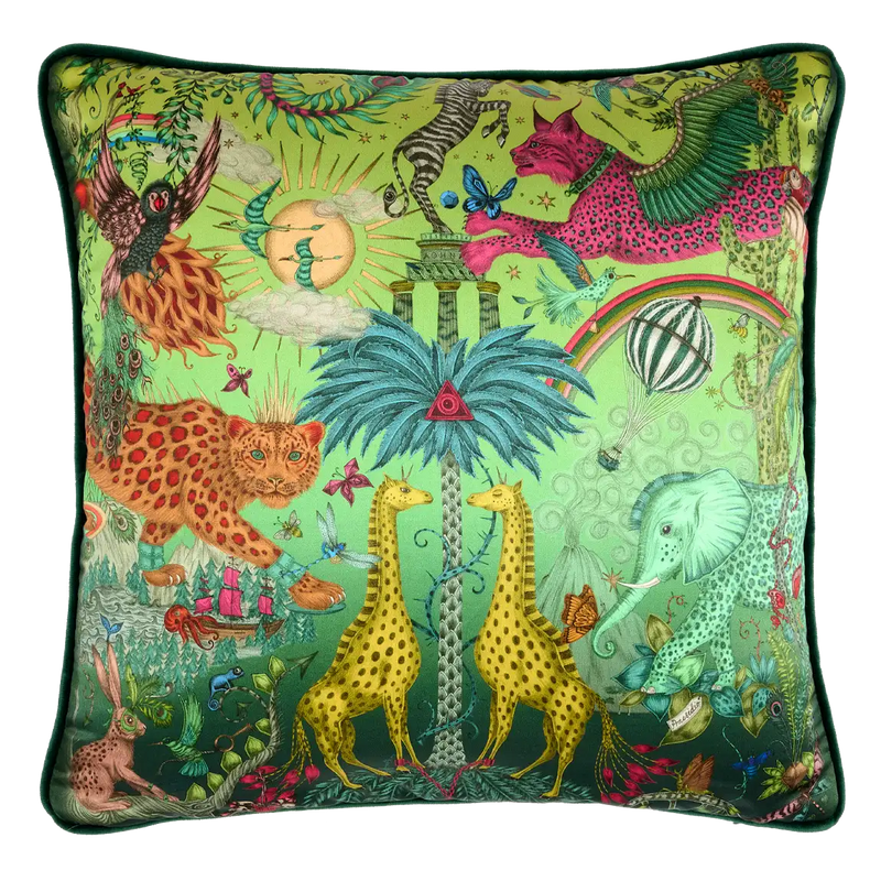  Silk Cushion in Multicolour, design by Emma J Shipley in London