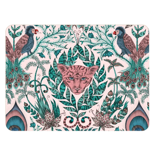 The beautiful pink Amazon Placemat created in collaboration with Jamida and designed by Emma J Shipley