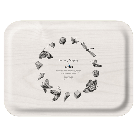 Forest | Large | The back of the Large Forest Rectangle Tray designed by Emma J Shipley in the UK and made with Jamida