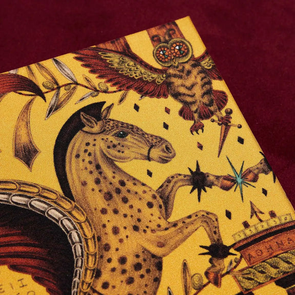 Odyssey Silk Notebook in Gold, designed by Emma J Shipley in London