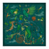 16 x 16 inches | Quetzal Art Print in Teal inspired by Costa Rica's Cloud Forest designed by Emma J Shipley in London