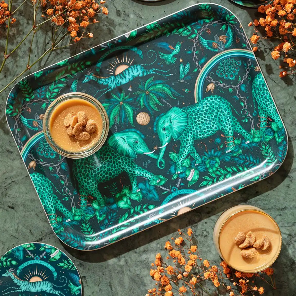 Teal online serving tray